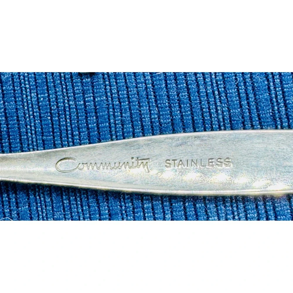 Oneida Community Venetia Grapefruit Spoons Silver Stainless Steel Set of 8